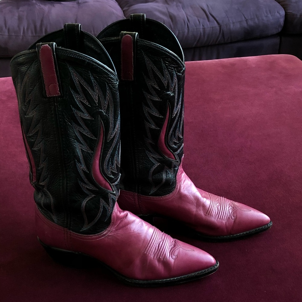 Dan Post Womens Leather Cowgirl Boots Size 8 1/2